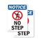 Signmission No Step, 7 in W x Rectangle, Aluminum OS-2PACK-NS-A-710-V-14852 - alternate 1